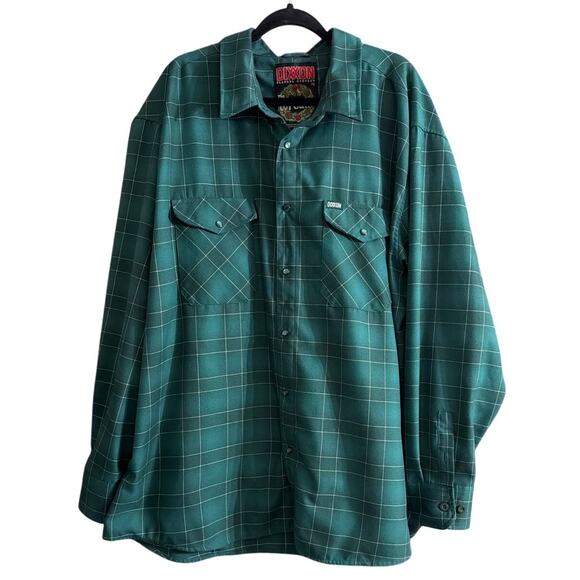 Dixxon Big Men's The Wreath Flannel Button Up Party Shirt Green & White Size 4X - Picture 2 of 7